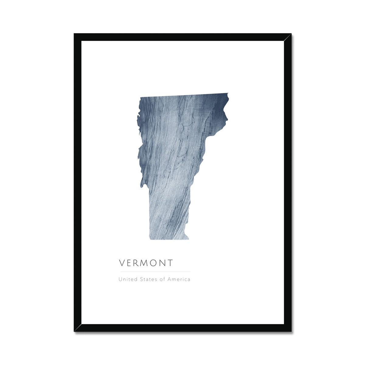 Vermont -  Framed & Mounted Map