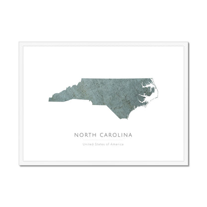 North Carolina -  Framed & Mounted Map