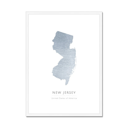 New Jersey -  Framed & Mounted Map