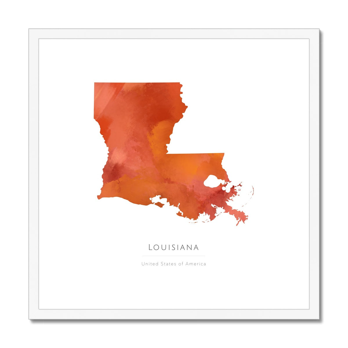 Louisiana -  Framed & Mounted Map