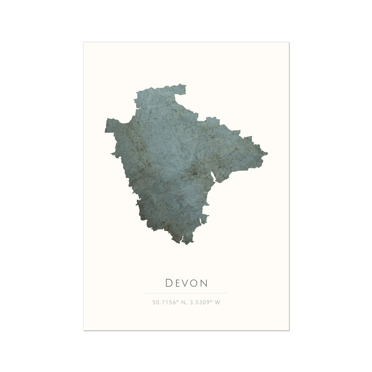 Map of Devon -  Fine Art Print
