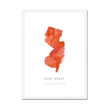 New Jersey -  Framed & Mounted Map