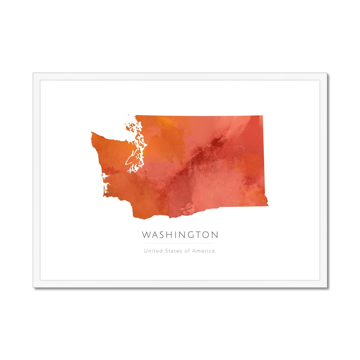 Washington -  Framed & Mounted Map