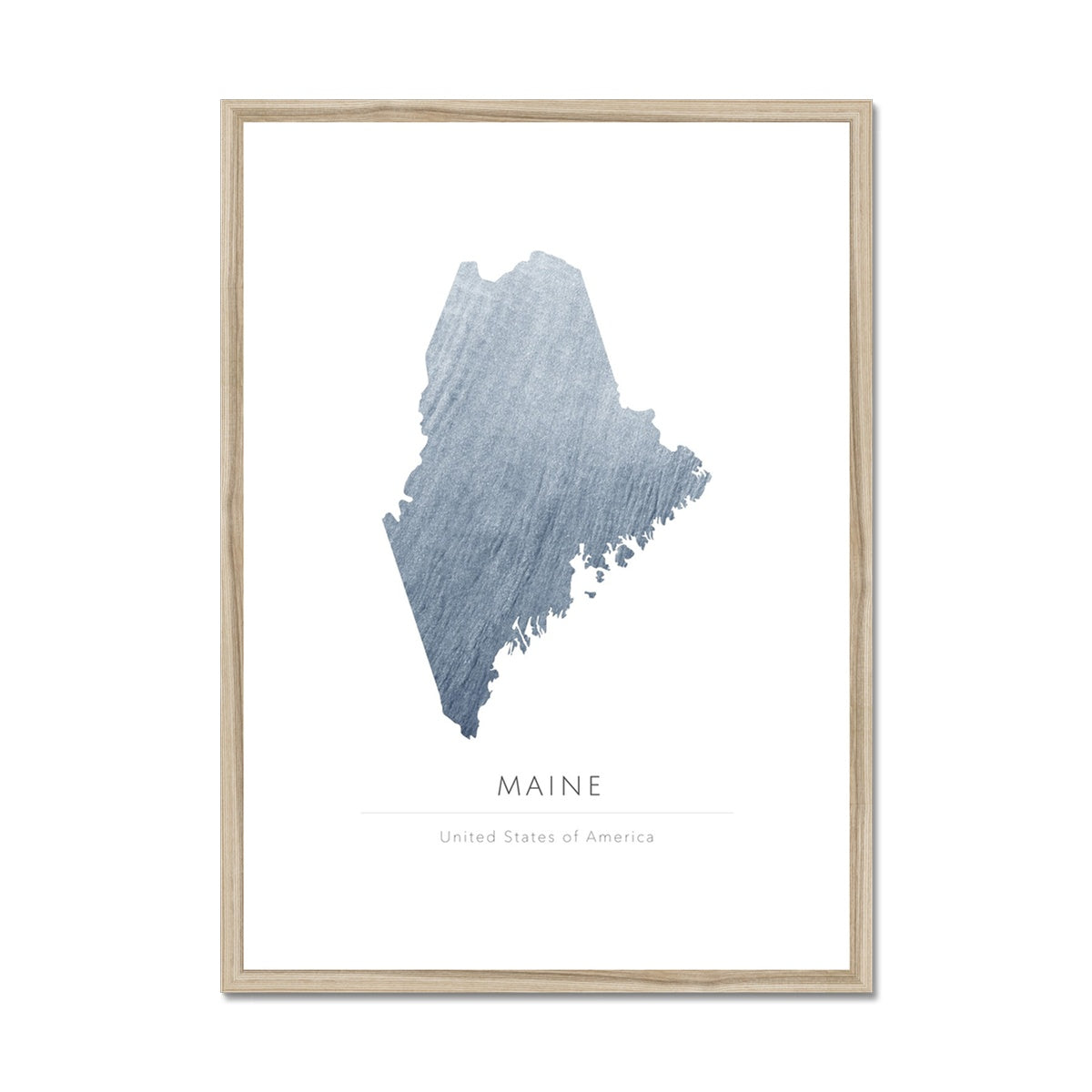 Maine -  Framed & Mounted Map