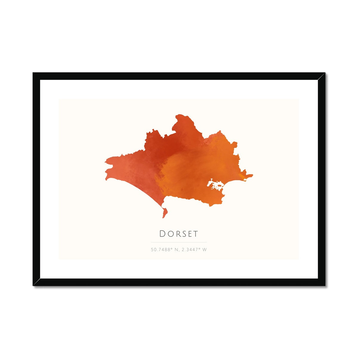 Dorset -  Framed & Mounted Map