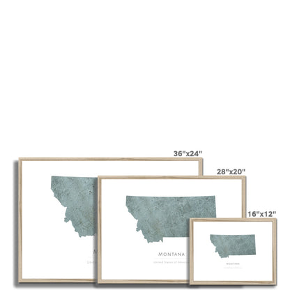 Montana -  Framed & Mounted Map