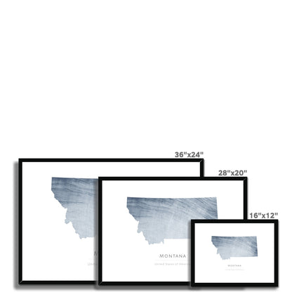 Montana -  Framed & Mounted Map