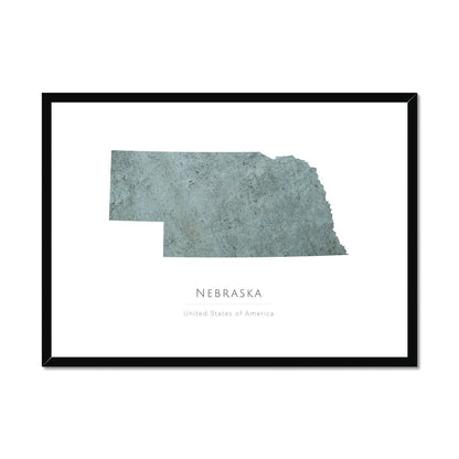 Nebraska -  Framed & Mounted Map