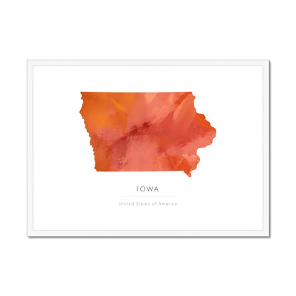 Iowa -  Framed & Mounted Map