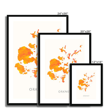 Orkney -  Framed & Mounted Map