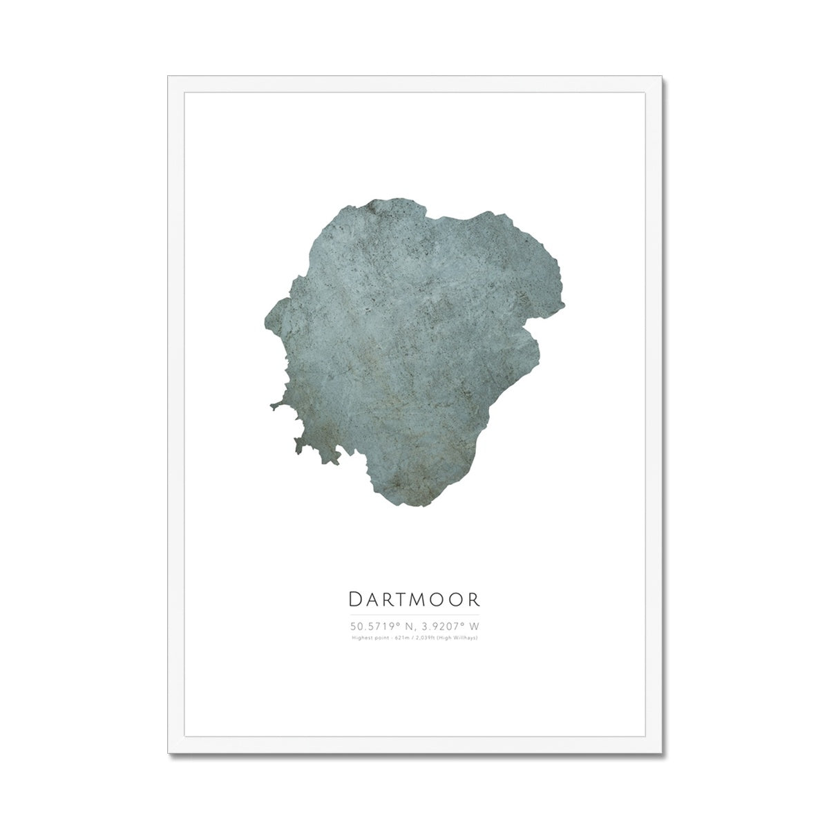 Dartmoor -  Framed & Mounted Map