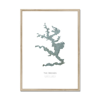 The Broads -  Framed & Mounted Map