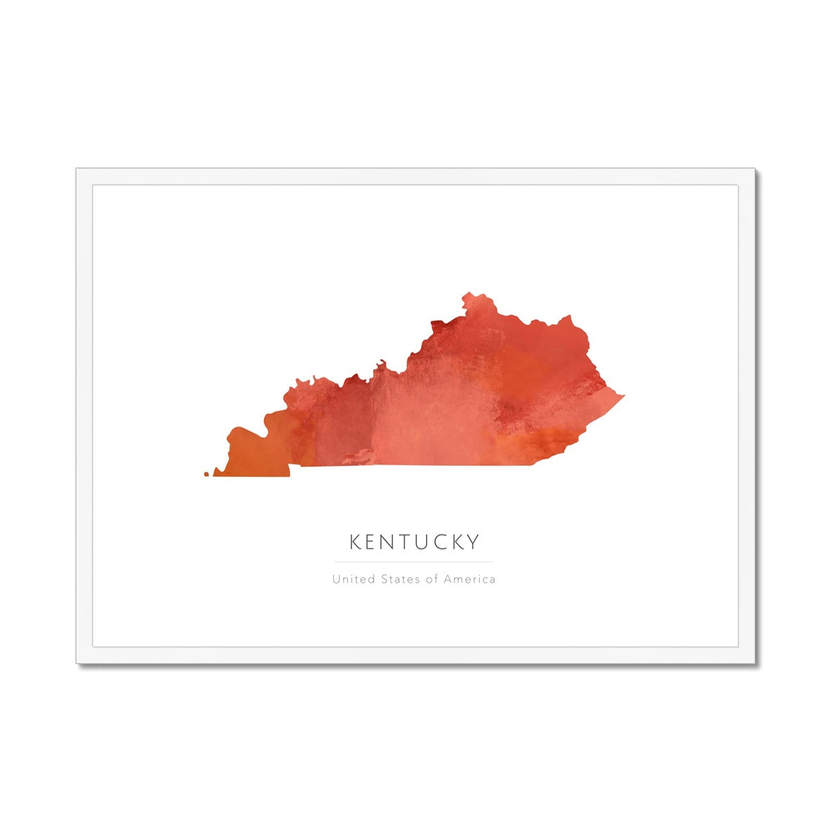 Kentucky -  Framed & Mounted Map