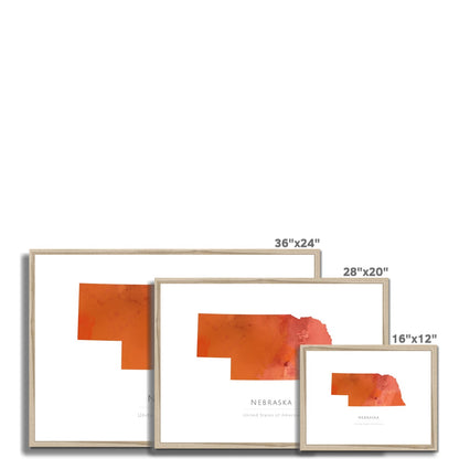 Nebraska -  Framed & Mounted Map