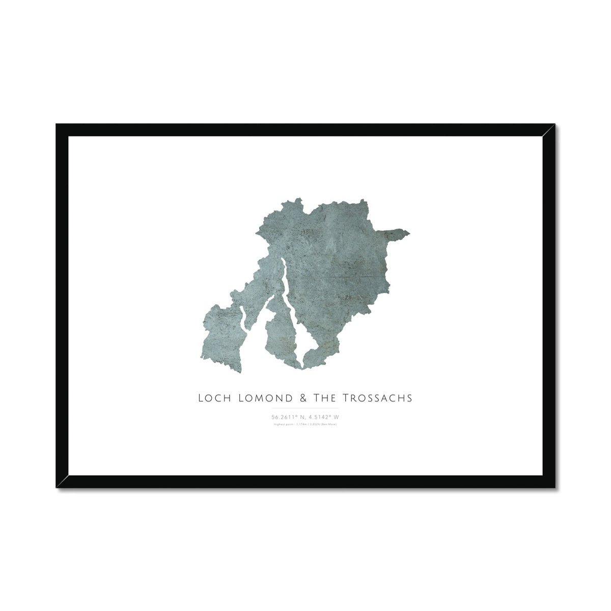 Loch Lomond & The Trossachs - Framed & Mounted Map