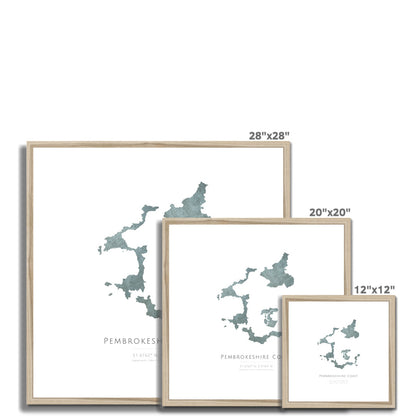 Pembrokeshire Coast -  Framed & Mounted Map