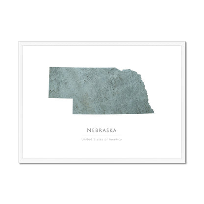 Nebraska -  Framed & Mounted Map