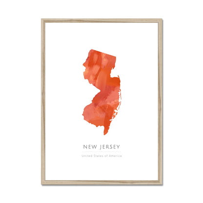 New Jersey -  Framed & Mounted Map