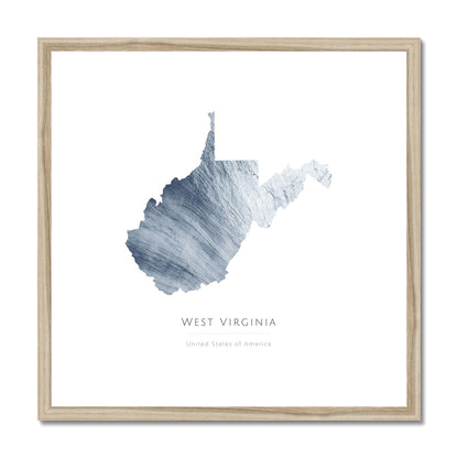 West Virginia -  Framed & Mounted Map