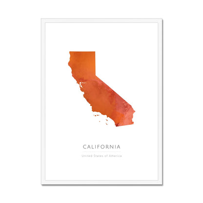 California -  Framed & Mounted Map