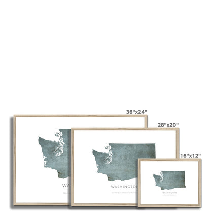 Washington -  Framed & Mounted Map