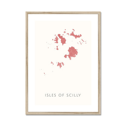 The Scilly Isles -  Framed & Mounted Map