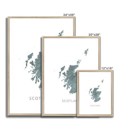 Scotland -  Framed & Mounted Map