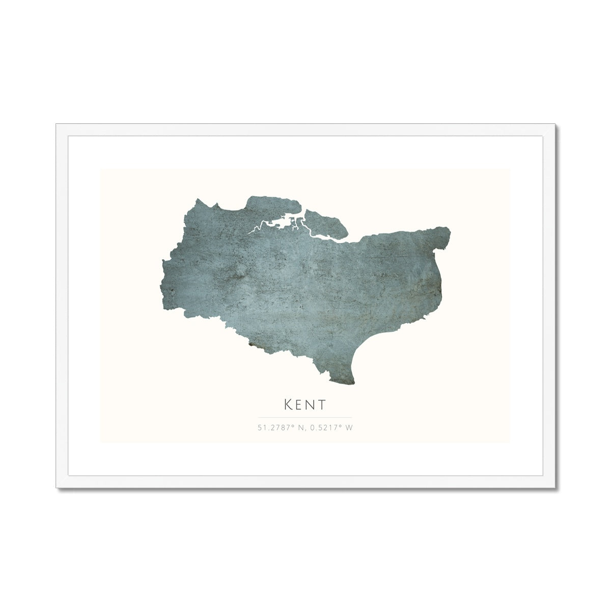 Kent -  Framed & Mounted Map