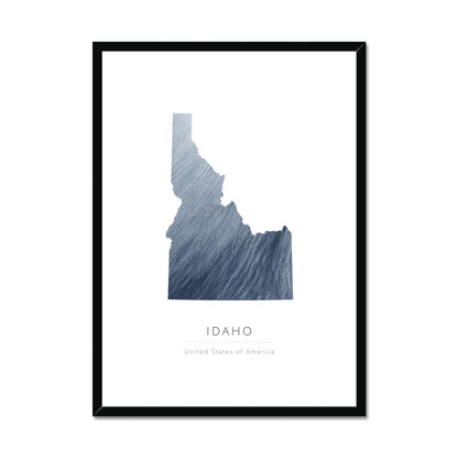 Idaho -  Framed & Mounted Map