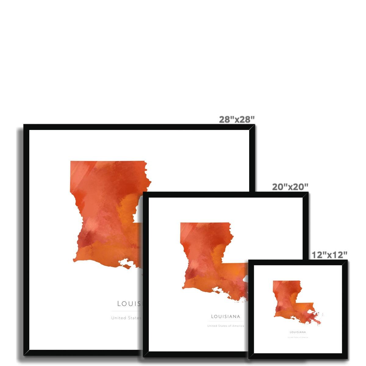Louisiana -  Framed & Mounted Map