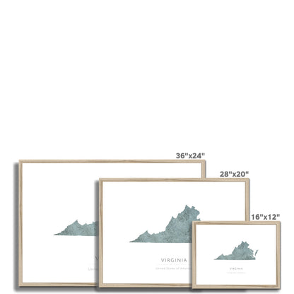 Virginia -  Framed & Mounted Map