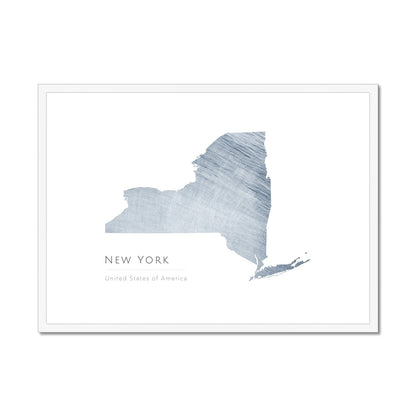 New York -  Framed & Mounted Map