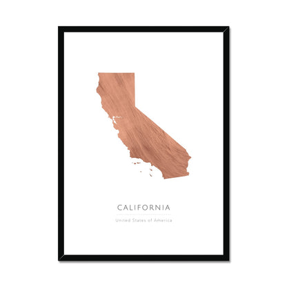 California -  Framed & Mounted Map