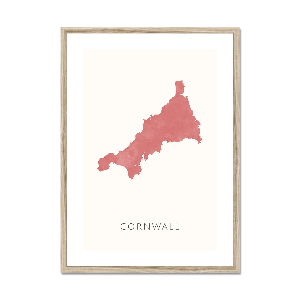 Cornwall -  Framed & Mounted Map