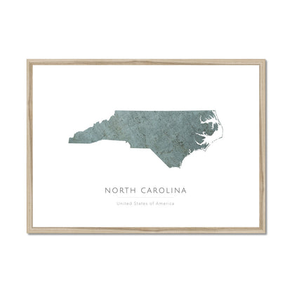 North Carolina -  Framed & Mounted Map