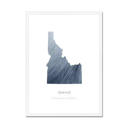 Idaho -  Framed & Mounted Map