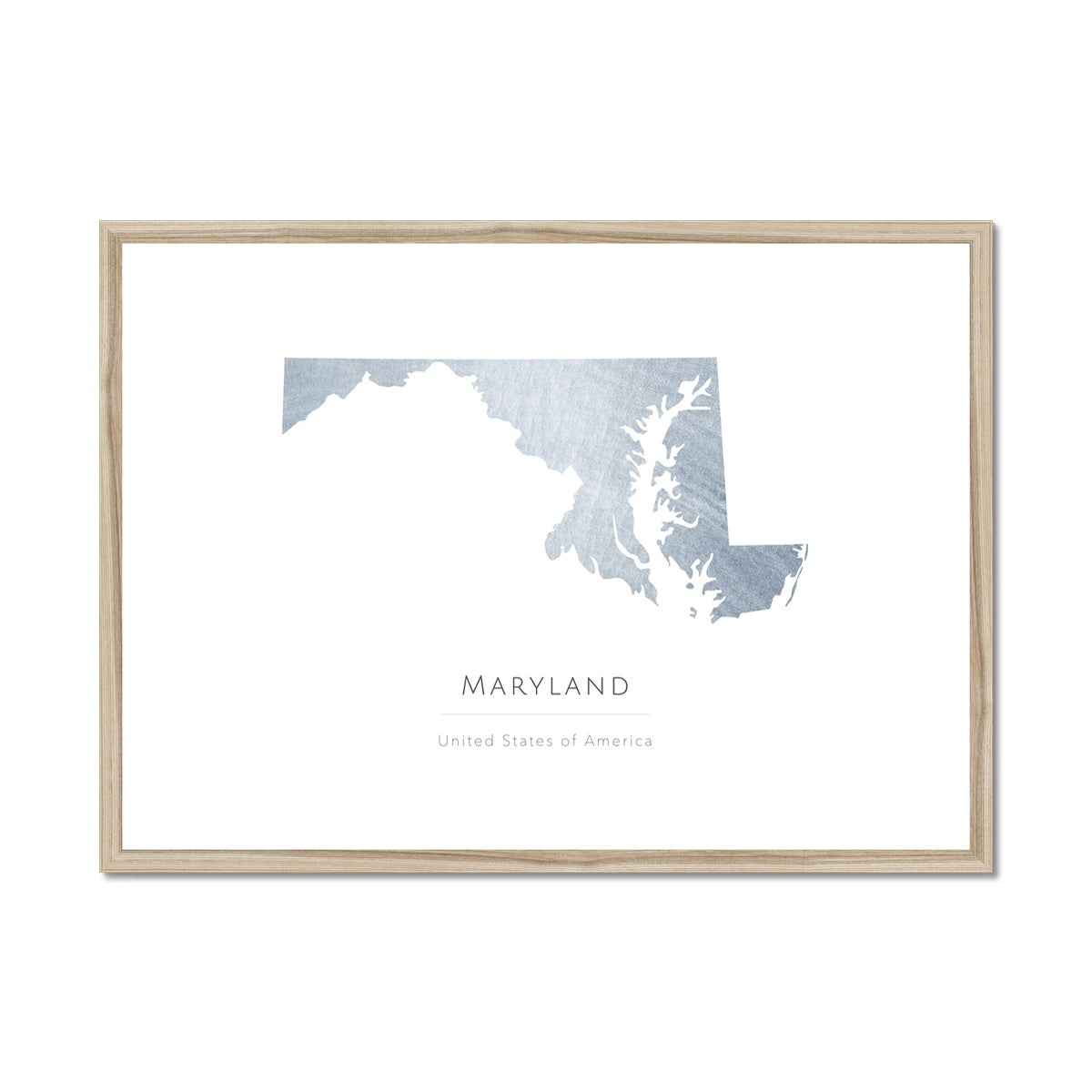 Maryland -  Framed & Mounted Map