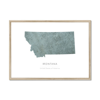 Montana -  Framed & Mounted Map