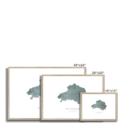 The Cairngorms -  Framed & Mounted Map