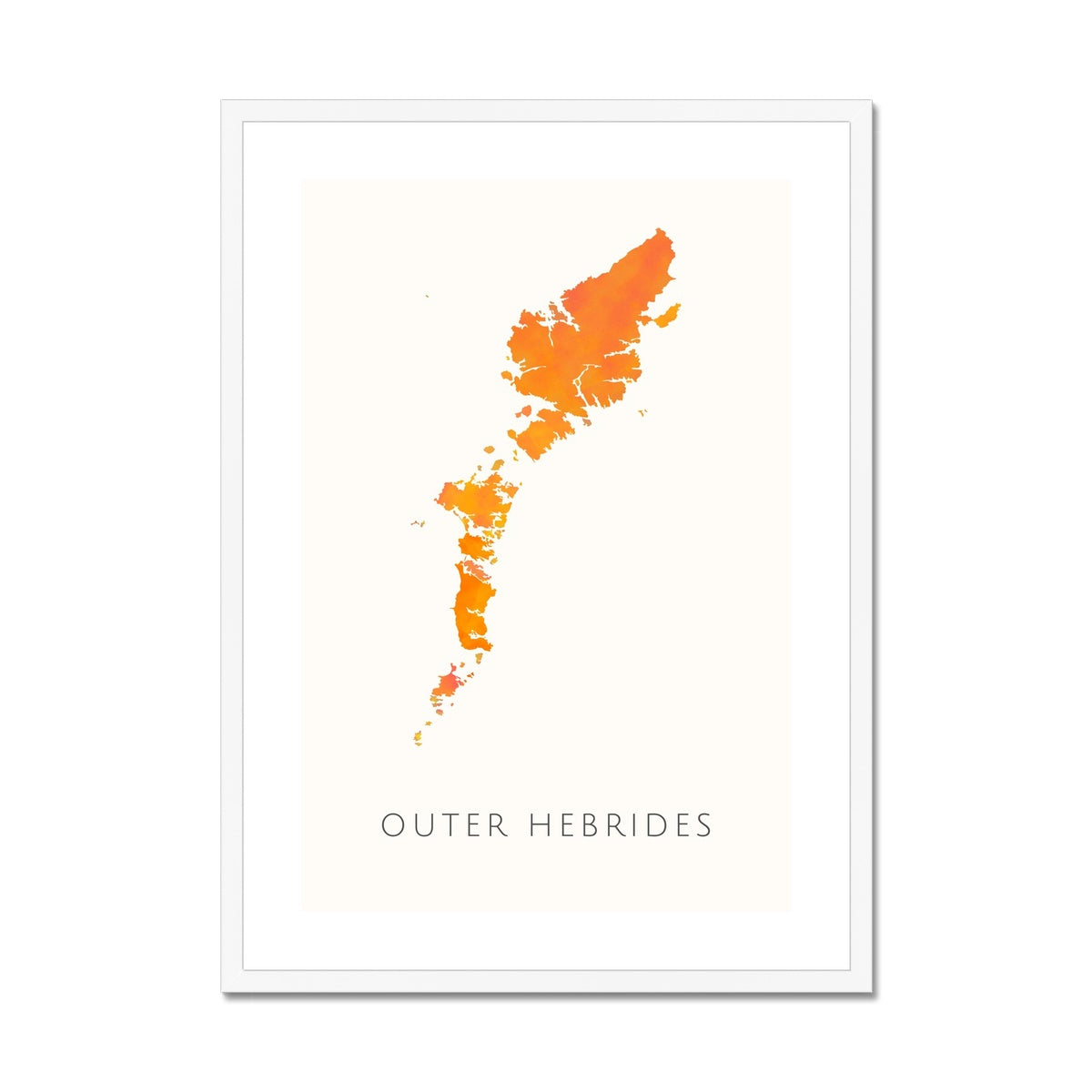 Outer Hebrides -  Framed & Mounted Map