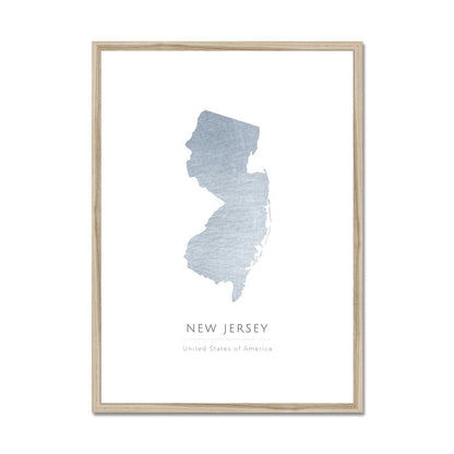 New Jersey -  Framed & Mounted Map