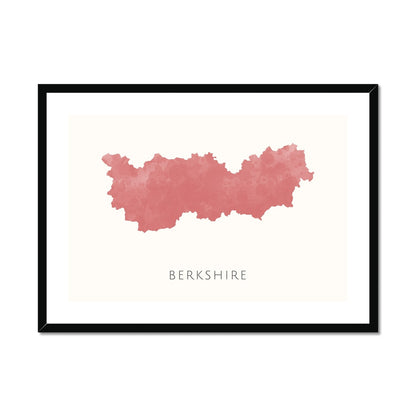 Berkshire -  Framed & Mounted Map