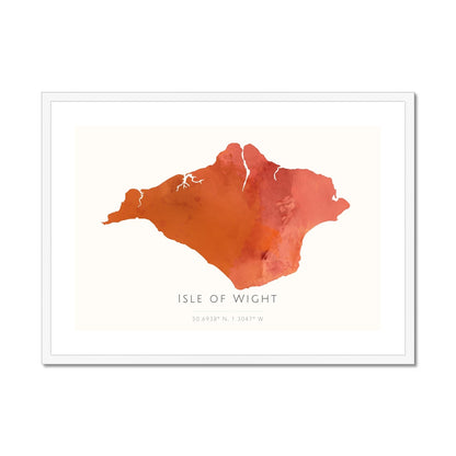 Isle of Wight -  Framed & Mounted Map