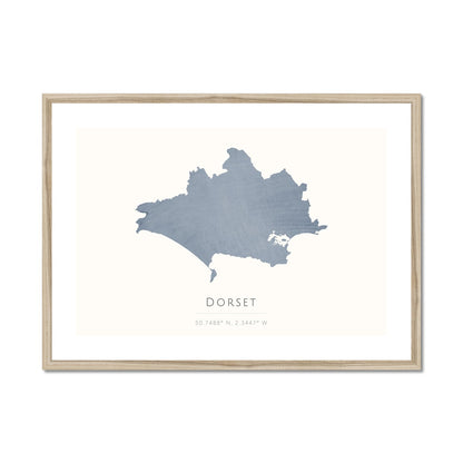 Dorset -  Framed & Mounted Map