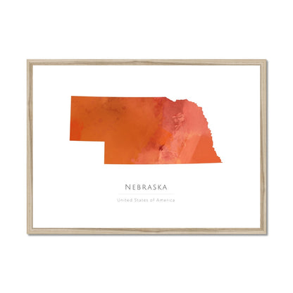 Nebraska -  Framed & Mounted Map