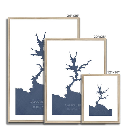 Salcombe -  Framed & Mounted Map