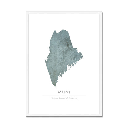 Maine -  Framed & Mounted Map