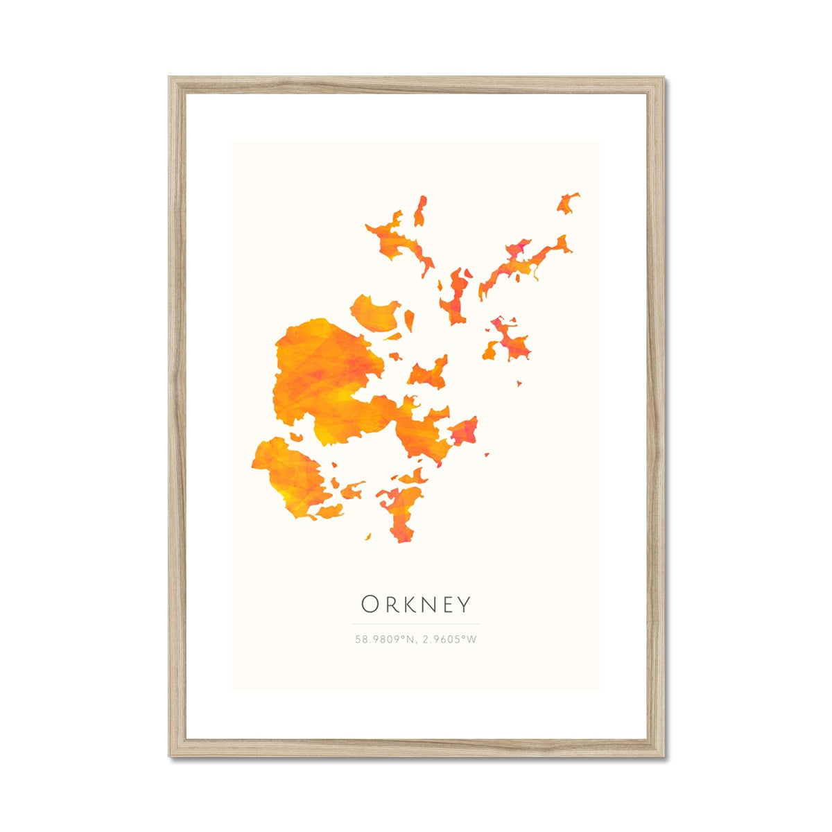 Custom Map for Ruth - Orkney Framed & Mounted Print