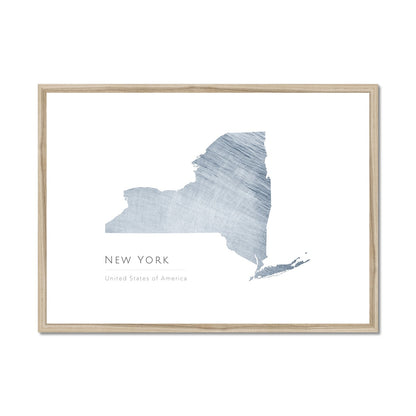 New York -  Framed & Mounted Map