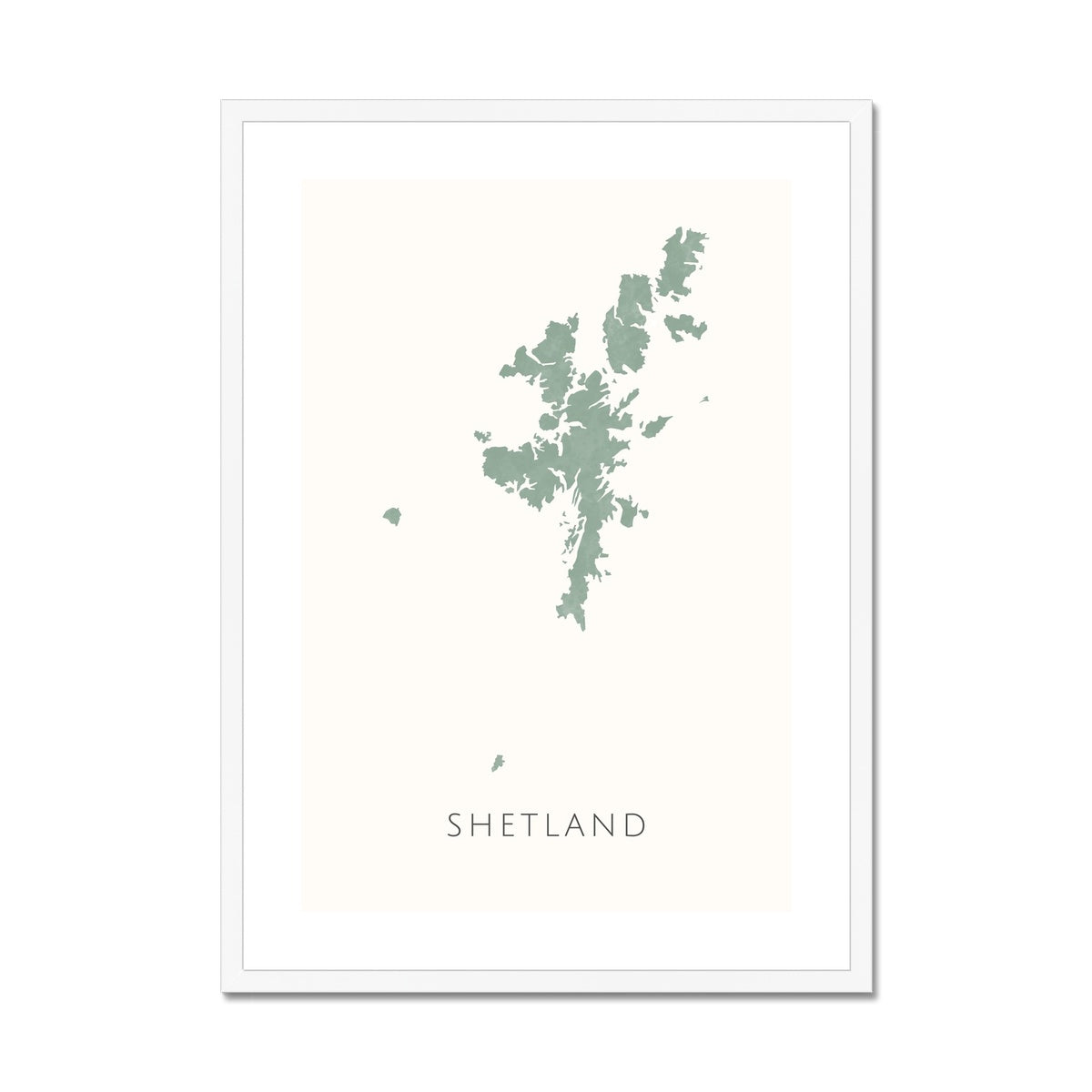 Shetland -  Framed & Mounted Map